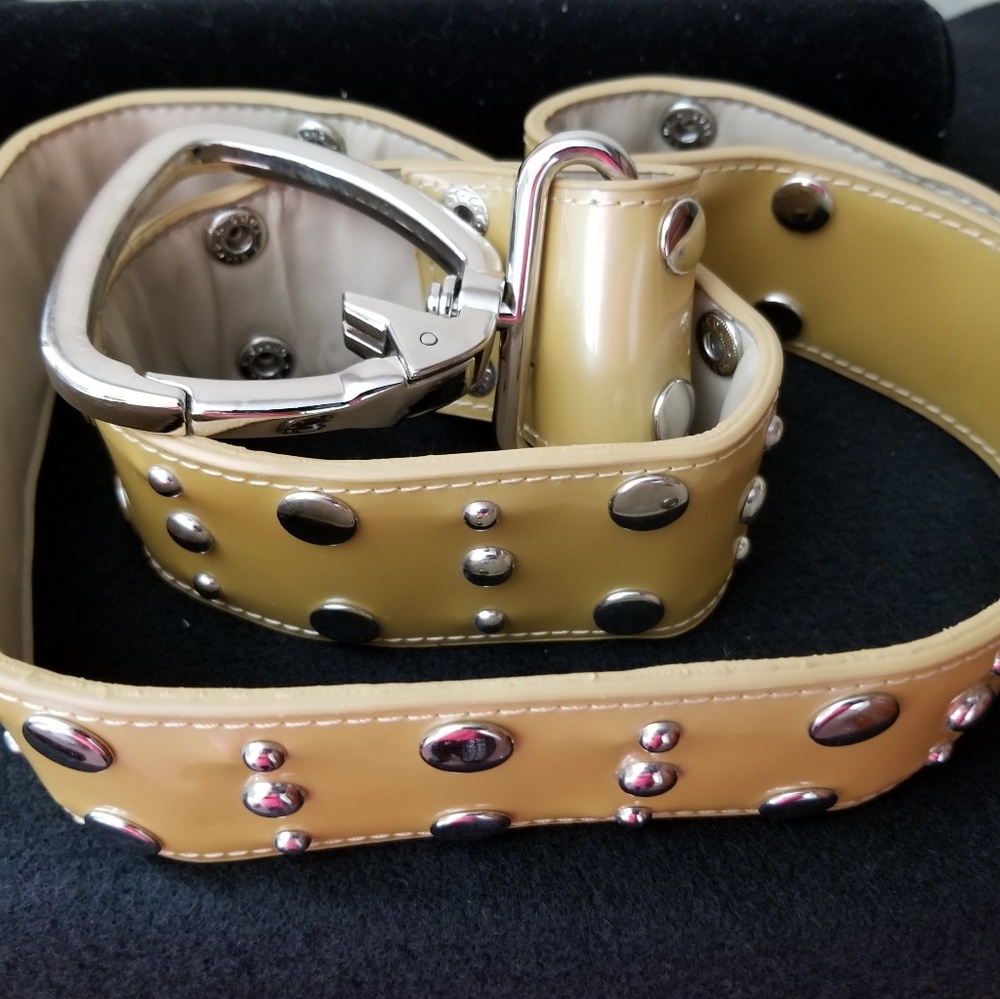 Beijo Gold Silver Studded Adjustable Belt NIB